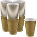 Amscan (AMSDD) Reusable   Plastic Cups Big Bundle Party Tableware, Gold,  12oz., Pack of 50