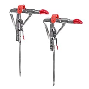 Lixada 1/2 stuks automatische hengelhouder met dubbele veer, 2 stuks