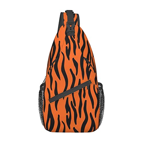 Sac à dos à bandoulière noir et orange pour homme et femme, taille unique