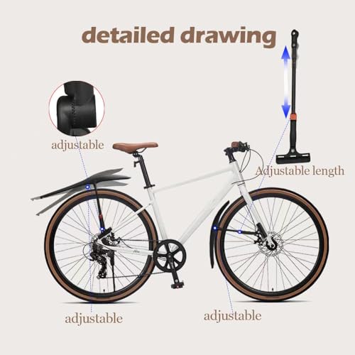 Garde-boue vélo 700C design épuré haute performance avec feu LED