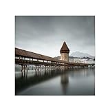 artboxONE Poster 20x20 cm Städte Kapellbrücke | Luzern 