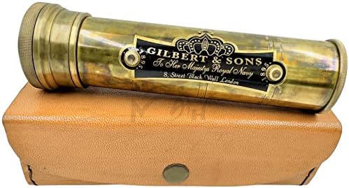 MAH- Best Handmade Brass Kaleidoscope Gift - Vintage Look - Antique Finish - Kaleidoscope for Kids Friends Family Children Valentine’s Day Gift - 3D Mirror Lens.Christmas Gift, C-3226