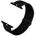 INTENY Sport Band Compatible with Apple Watch 42mm 44mm, Soft Sport Loop, Strap Replacement for iWatch Series 5, Series 4, Series 3, Series 2, Series 1 (Dark Black, 42mm 44mm)