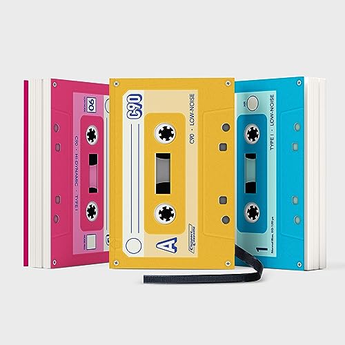 Suck UK Cuaderno de Música - Cuadernos con Diseño de Cinta Cassette - Set de 3 Mini Cuadernos Multicolor Retro miniatura 7