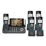 AT&T 5-Handset DECT 6.0 Bluetooth Cordless Phone for Home and Business with Answering Machine, Smart Call Blocking, 5" Large Color Display, Caller ID, Shortcut, Intercom and Connect to Cell: DLP73590