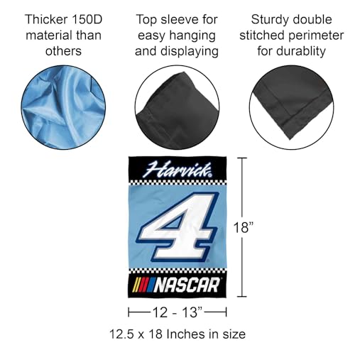 Drapeau de jardin Kevin Harvick WinCraft de qualité supérieure avec impression double face