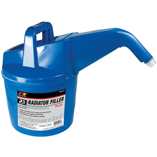 Performance Tool W54273 Plastic Radiator Filler - 2.5 Gallon,Blue