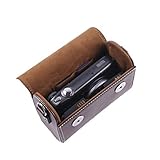 VLOGCAM ZV-1 レザーケース PUレザー調 ストラップ付き カバー ソニー VLOGCAM ZV-1対応ケース/カバー デジタルカメラバッグ 衝撃吸収 落下防止(ダークブラウン)