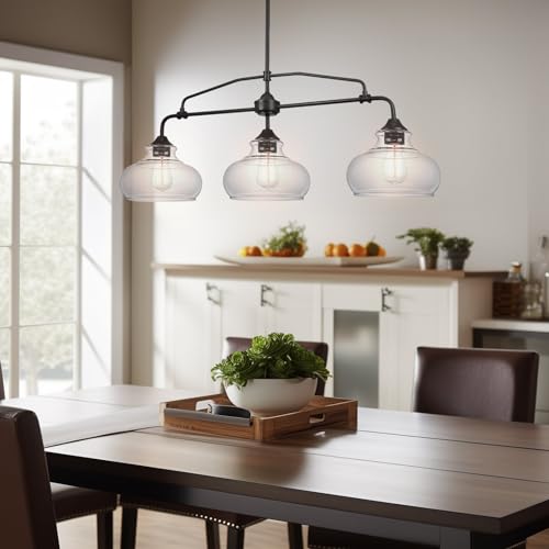 Kira Home RV-CIL9043-OB_ Harlow 38 Inch Modern Industrial Farmhouse 3-Light Kitchen Island Light thumb #4