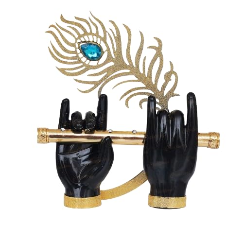 Estatua de Krishna negra de 3.5 pulgadas para decoración del hogar y altares Pooja