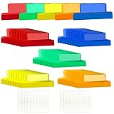 Gueevin 2 Inch Insertable Self Adhesive Tabs with Printable Inserts Clear Index Tabs Self Adhesive Colored...