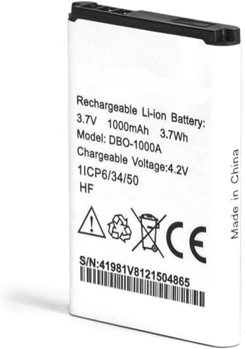 ZIDIOR DBO-1000A Li-ion Rechargeable Battery for Doro Mobile Phones | Compatible with Doro 1370, 1372, 1880, 2404, 5860, 6040, 6060, 6820, 6880, 7000H, 7439 | 1000mAh, 3.7V Replacement Battery
