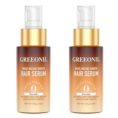 Hair Serum, Anti Frizz Control Hair Oil Repair, Nourishing Treatment for Split Ends and Frizzy Dry Curly Thick Coarse Hair, 3.52 Fl Oz