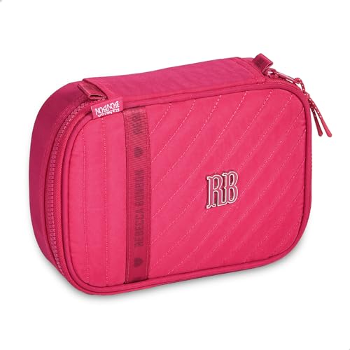 Estojo Escolar Rebecca Bonbon Nylon RB Grande 100 Pens (Rosa)