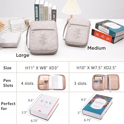 Large PU Leather Bible Cover for Men, Women Packed in Gift Box - Bible Carrying Case Debossed Bible Case - Bible Carrier - Bible Bag with Pocket for Bible Study Suppliers, Bible Gift for Book Lovers by Aplufine - Image 5