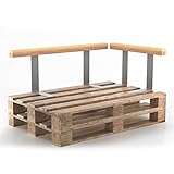 auch einzeln erhähltlich Vicco Set Holzlehne Lehne für Palettenkissen 110cm & 70cm Rückenlehne Palettenlehne Seitenlehne Palettensofalehne Palettenpolster Kissen Sofa Polster Indoor Outdoor Anthrazit