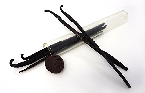 Hula Girl Indonesian Vanilla Beans Gourmet 6-7 Inches Long In Airtight Glass Tube - 5Pcs. #TOP1