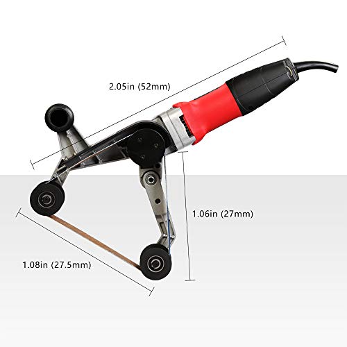 Spta 110V 800W Professional Stainless Steel Pipe Tube Polisher Sander With Alumina Oxide Sanding Belt, Silicon Carbide Wheel, Pole Burnishing Polisher Machine #TOP3