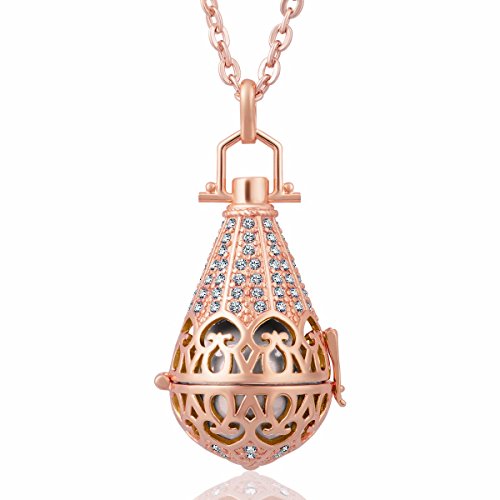 Eudora Harmony Bola Cz Vintage Angel Chime Caller Pendant 16Mm Prayer Bell 30'' Necklace Gold Plated #TOP11