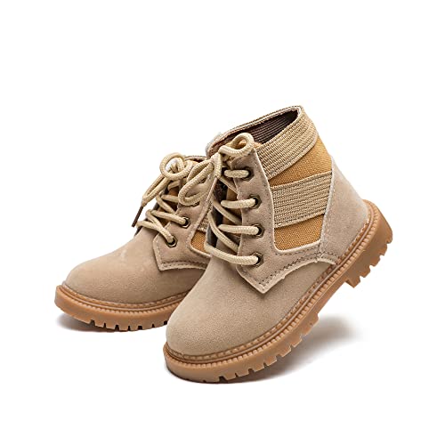 Komfyea Toddler Boys Girls Hiking Boots Classic Lace Up Ankle Outdoor Boots #TOP1