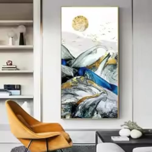 Impression sur toile paysage abstrait de luxe 30 x 60 cm - 4