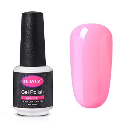 CLAVUZ Soak Off Pink Nail Polish UV LED Gel Nail Varnish Nail Art Manicure Pedicure Beauty Salon Quality 8ml CLAVUZ Soak Off Pink Nail Polish UV LED Gel Nail Varnish Nail Art Manicure Pedicure Beauty Salon Quality 8ml