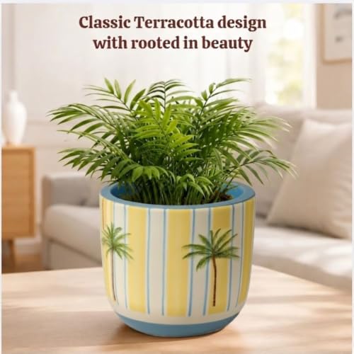 Image of Urban Upvan Decorative Terracotta Planter Pot Tree with Shades for Home & Garden | Indoor Outdoor Flower Pot for Balcony, Living Room, Office & Table Decor (Pack of 1)