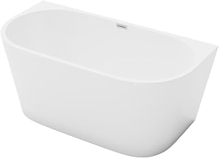 Freistehende Badewanne - 175L - 130 x 71,5 x 58 cm - Acryl - WeiÃ Â ÂÂ Ã Â ÂÂ - DIVINA