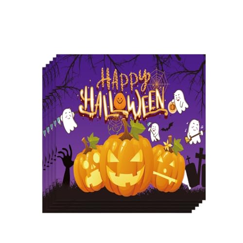 Platos de Halloween desechables para fiestas, juego de vajilla de papel de 7 9 pulgadas, servilletas de diseño creativo para fiestas temáticas Platos de Halloween desechables para fiestas, juego de vajilla de papel de 7 9 pulgadas, servilletas de diseño creativo para fiestas temáticas