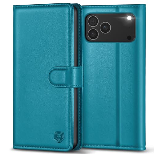 Coque IP17 Pro Kuafcase bleu saphir avec 4 porte-cartes et support