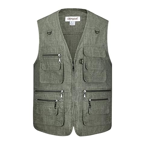 Btmpmcs Men's Multi Pocket Fishing Vest Cover