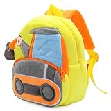 PROTAURI Mochila Infantil para Niño 1-4 Años, Diseño con Excavadora