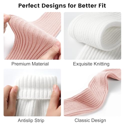 Image of Clothirily Leg Warmers - 2 Pairs Knit Leg Warmers for Women 80s Fashion Long Socks for Sports Party Yoga Winter Accessories