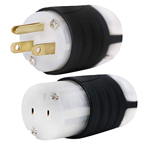 5-15 Plug and Connector Set, 5-15P + 5-15R, 15A, 125V, 3-Wire - I...