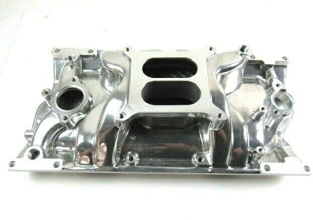 96-02 Compatible with Chevy 350 383 Compatible with Vortec Aluminum Intake Manifold Dual Plane Polished E42422P