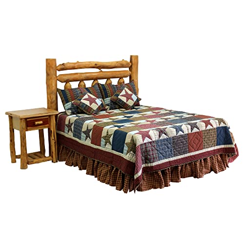 Log Star Super Queen Quilt (92" Wx96 L), Hand-Cut and