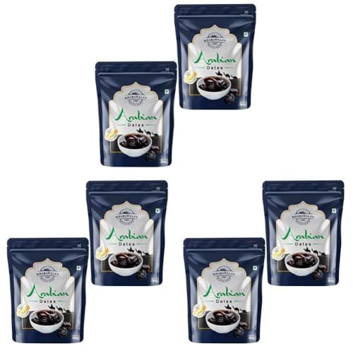 Image of KHARAWALA'S Arabian Dates - 500gm | Fresh Arabian Khajoor (Pack of 6-500gm Each)