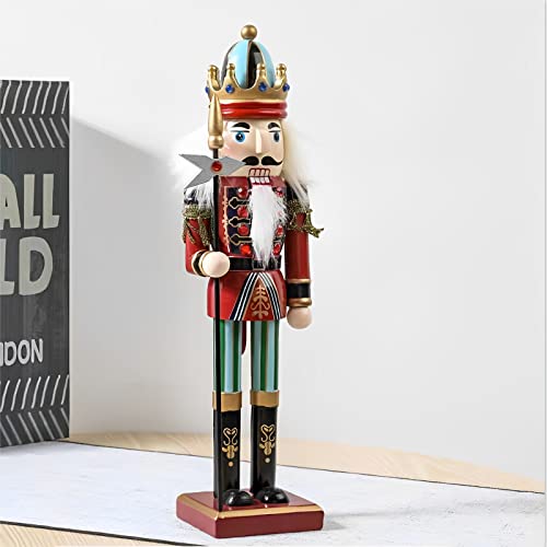 Surpriseseptember Christmas Nutcracker Ornament,12 Inch Traditional Painted Wooden Nutcracker Soldier Doll, Nutcracker Figures Holiday Party Tabletop Christmas Decorations(Pikeman) #TOP2