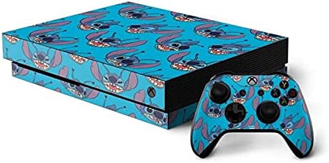 Skinit Decal Gaming Skin Compatible with Xbox One X Bundle - Officially Licensed Disney Lilo and Stitch Stay Weird Design