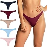 INNERSY Tangas Damen Mehrpack String Frauen Baumwolle Unterwäsche Tanga Set Mehrfarbig 6er Pack (M, Mehrfarbig)