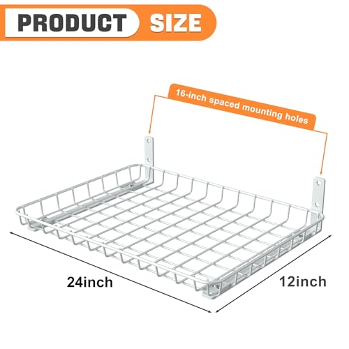TORACK 2-Pack 12x24 inch Wall-Mounted Shelf, Garage Wall Shelves by TORACK - Used condition - Image 3