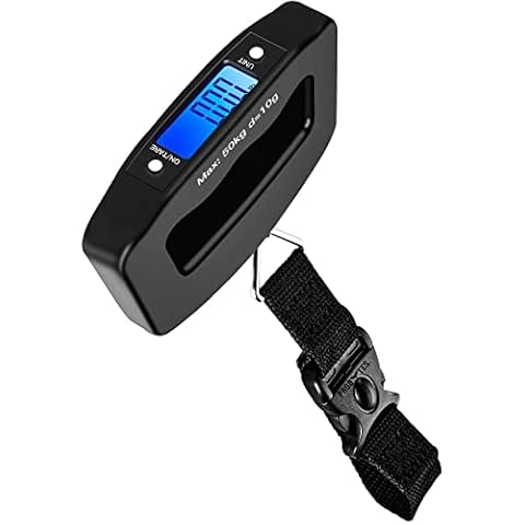 Digital Luggage Scale 50 Kgs (Kg/g/lb/oz), Electronic Travel Hanging Scales with Backlit Display/ Tare/ Data Hold Function, Handheld (Luggage Scale - Buckle Strap) Cover