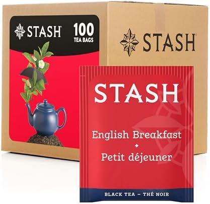 Stash Tea English Breakfast Black Tea, Box of 100 Tea Bags