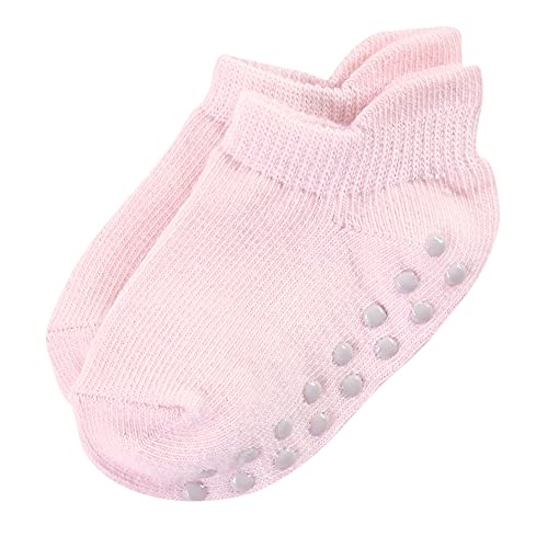 Touched By Nature Baby Boys Organic Cotton With Non-Skid Gripper For Fall Resistance Casual Sock, Solid Pink Coral, 12-24 Months Us #TOP4