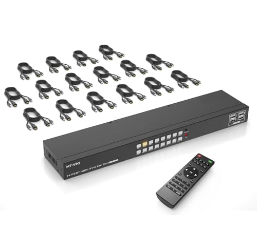 MT-VIKI 4K 16 Port KVM Switch HDMI