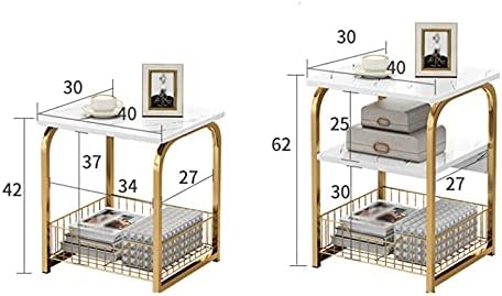 Miniatura 2 de LUKEO - Mesa de centro pequeña para apartamento hogar sala de estar multifuncional simple mini mesa de esquina color D tamaño una sola capa