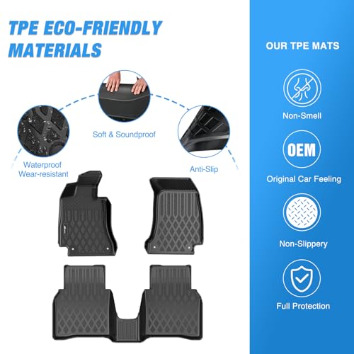 Nilight TPE Floor Mats for Mercedes Benz E-Class E300 E320 E350 E400 E550 E63 2017 2018 2019 2020 2021 2022 2023 All Weather Custom Fit Heavy Duty Floor Liners by Nilight - Used condition - Image 3