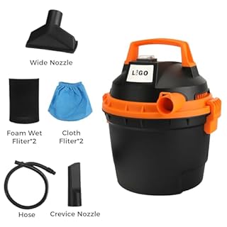 LIGO Shop Vacuum Wet and Dry, Mini Shop Vac with Accessories, 2.11 Gallon, 2HP, Handheld Vacuum for Garage, Home and Pet