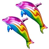 SOIMISS 2 juguetes hinchables de delfín para natación, ideal como regalo para el mar o la playa