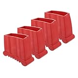 SEWACC 4Stücke Rutschfeste Leiterfußabdeckungen Langlebige Gummimatten für Verschiedene Leitergrößen Korrosionsbeständig Verstärkter Schutz für Böden und Leiterfüße